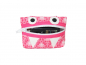 Preview: Pumpentasche als MiniMonster kleine weiße Ornamente auf pink/rosa