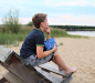 Preview: Diabetes Tasche, Softshell, Sterne hellblau
