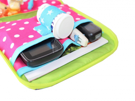 Preview: Diabetes Tasche, Flamingo grün