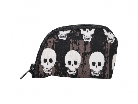 Pumpentasche mit weißen Skulls
