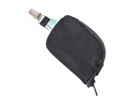 BH-Pumpentasche in schwarz - halbrund mit Reißverschluss