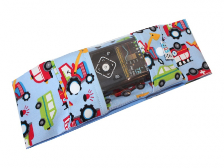 Sportband mit Sichtfenster, bunte Fahrzeuge