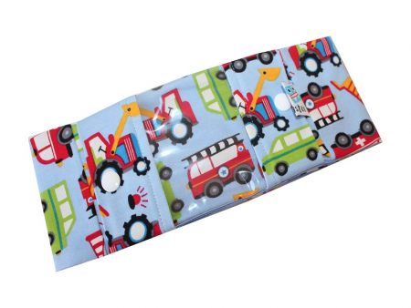 Sportband mit Sichtfenster, bunte Fahrzeuge