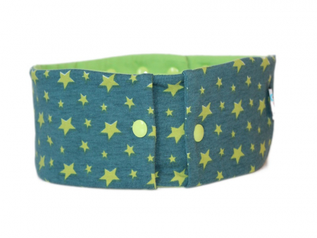 Sportband mit 2 Einsteckfächern grüne Sterne