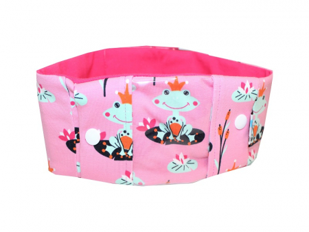 Sportband mit Sichtfenster, Frösche, rosa