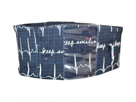 Sportband mit Sichtfenster, keep smiling blau