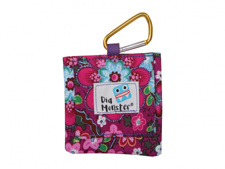 Traubenzucker Tasche - bunte Blumen mit Karabiner