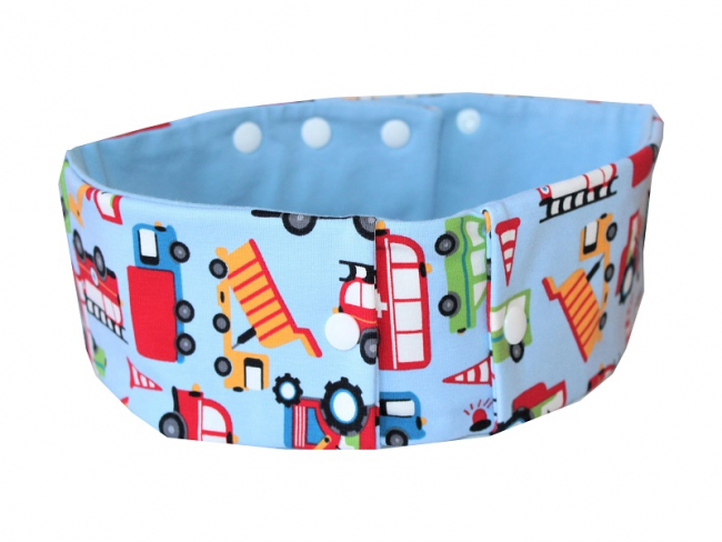 Sportband mit 2 Einsteckfächern bunte Baufahrzeuge