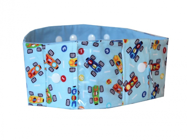 Sportband mit Sichtfenster, Rennauto, hellblau
