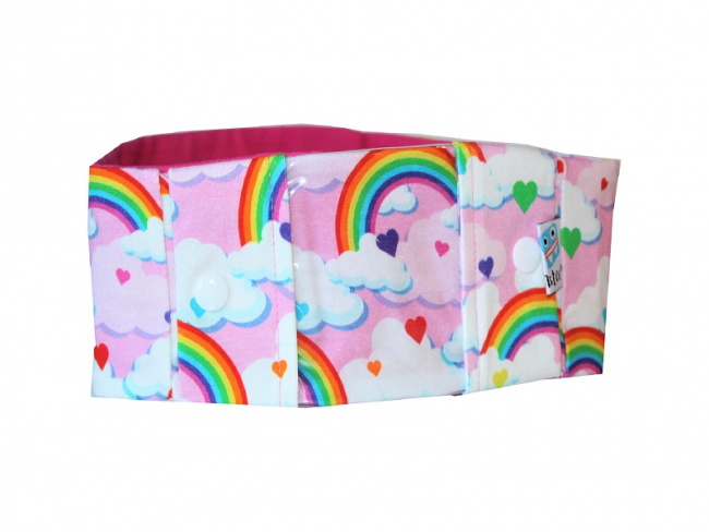Sportband mit Sichtfenster, kleiner, bunter Regenbogen