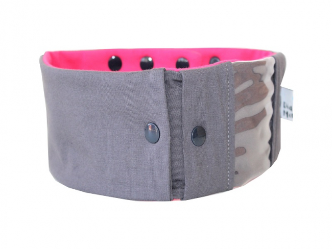 Sportband mit 2 Einsteckfächern, grau - pink