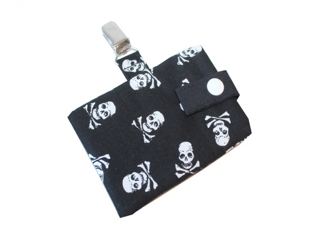 BH-Pumpentasche kleine weiße Skulls