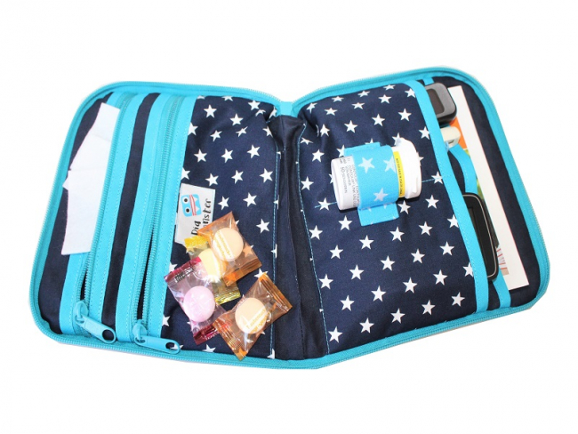 Diabetes Tasche, Sterne, Türkis