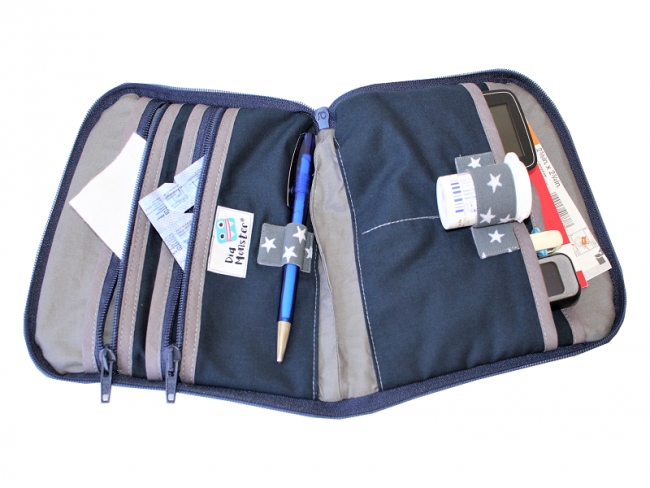 Diabetes Tasche, Softshell, Pusteblumen auf blaugrau