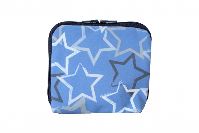 Diabetes Tasche, Softshell, Sterne hellblau