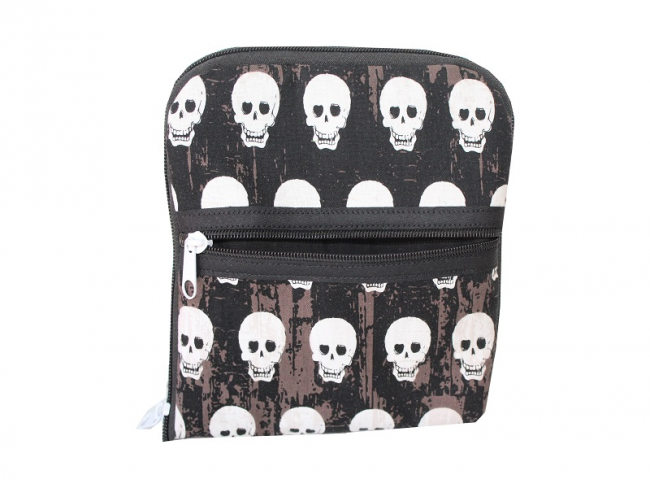 Diabetes Tasche, Skulls auf Schwarz
