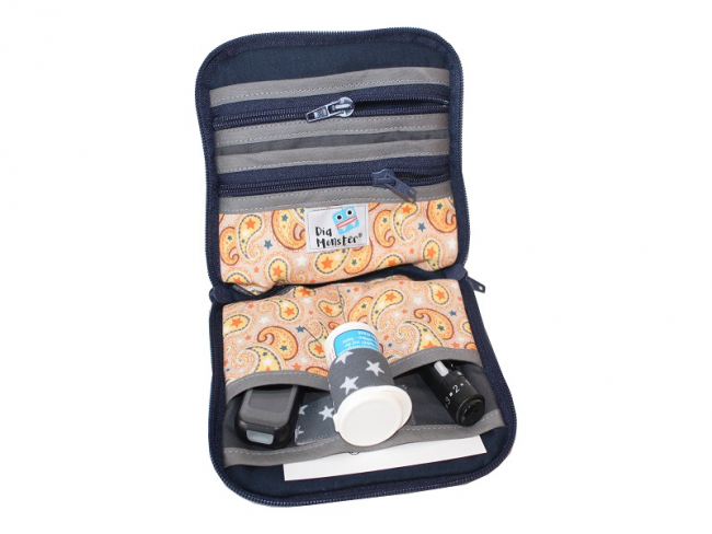Diabetes Tasche im kleinFORMAT mit kleinen Paisleys