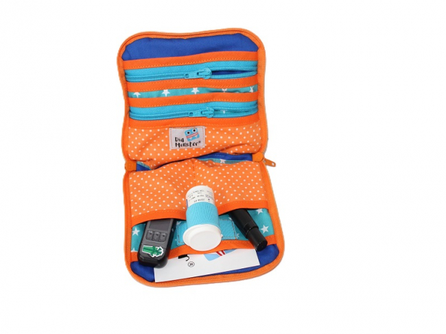 Diabetes Tasche im kleinFORMAT - kleine filigrane Blumen