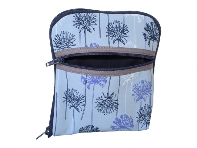 Diabetes Tasche, Softshell, Pusteblumen auf blaugrau