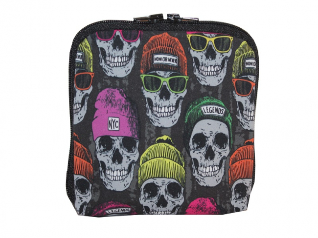 Diabetes Tasche im kleinFORMAT Skulls, bunt, schwarz