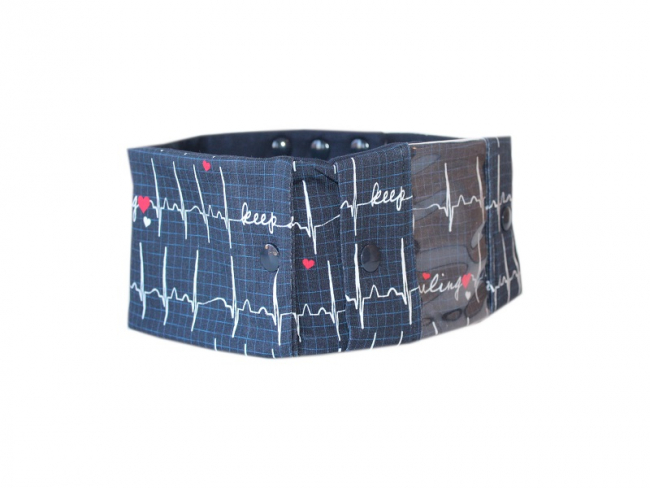 Sportband mit 2 Einsteckfächern, Herzlinien