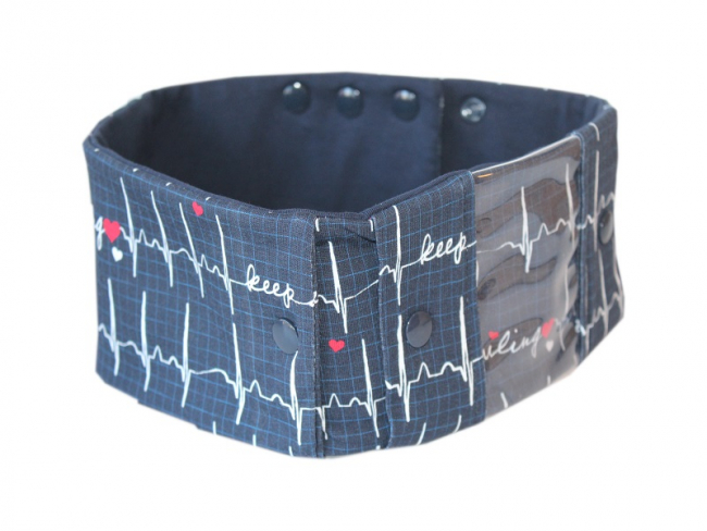 Sportband mit 2 Einsteckfächern, Herzlinien