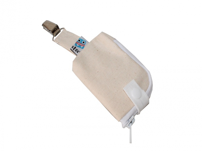 BH-Pumpentasche in creme - halbrund mit Reißverschluss