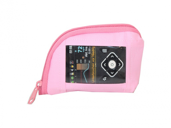 Pumpentasche uni Rosa