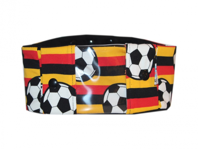 Sportband mit Sichtfenster, Fußball - gestreift