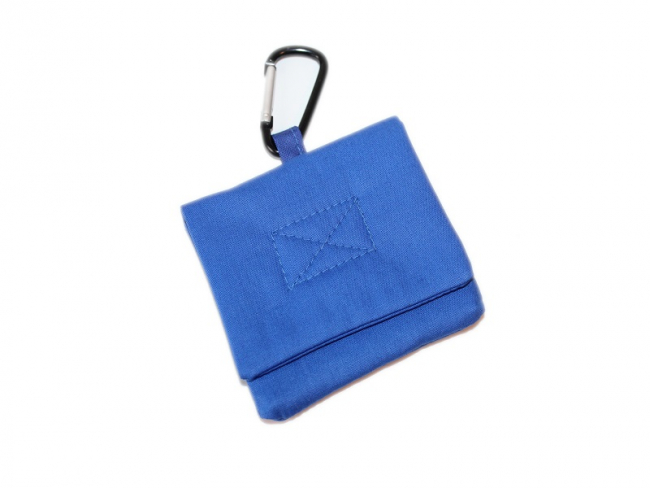 Traubenzucker Tasche - mittelblau, mit Karabiner