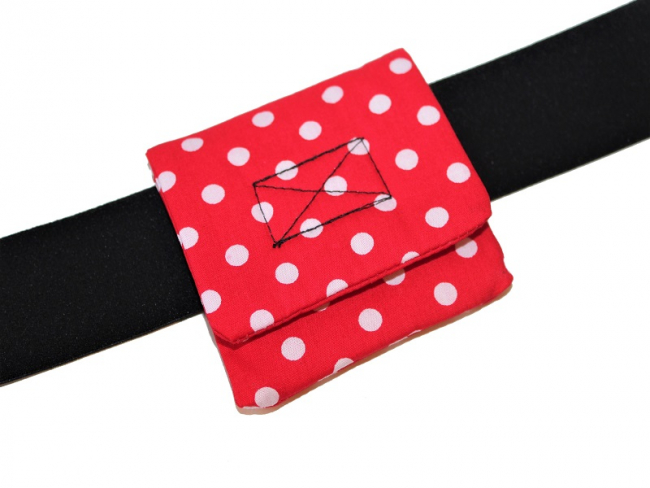 Traubenzucker Tasche - Rot mit weißen Punkten