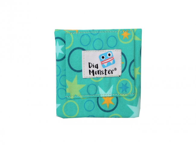 Traubenzucker Tasche - Sterne grün/gelb