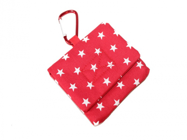 Traubenzucker Tasche - Sterne, mit Karabiner