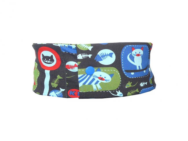 Sportband Katzen, blau