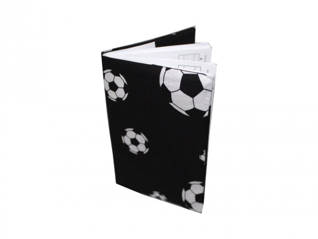 Tagebuchhülle Fussball schwarz