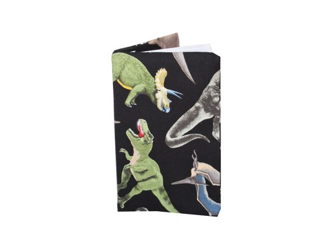 Tagebuchhülle Dino, schwarz