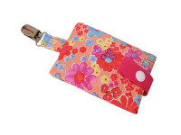 BH-Pumpentasche, bunte Blumen, lachs